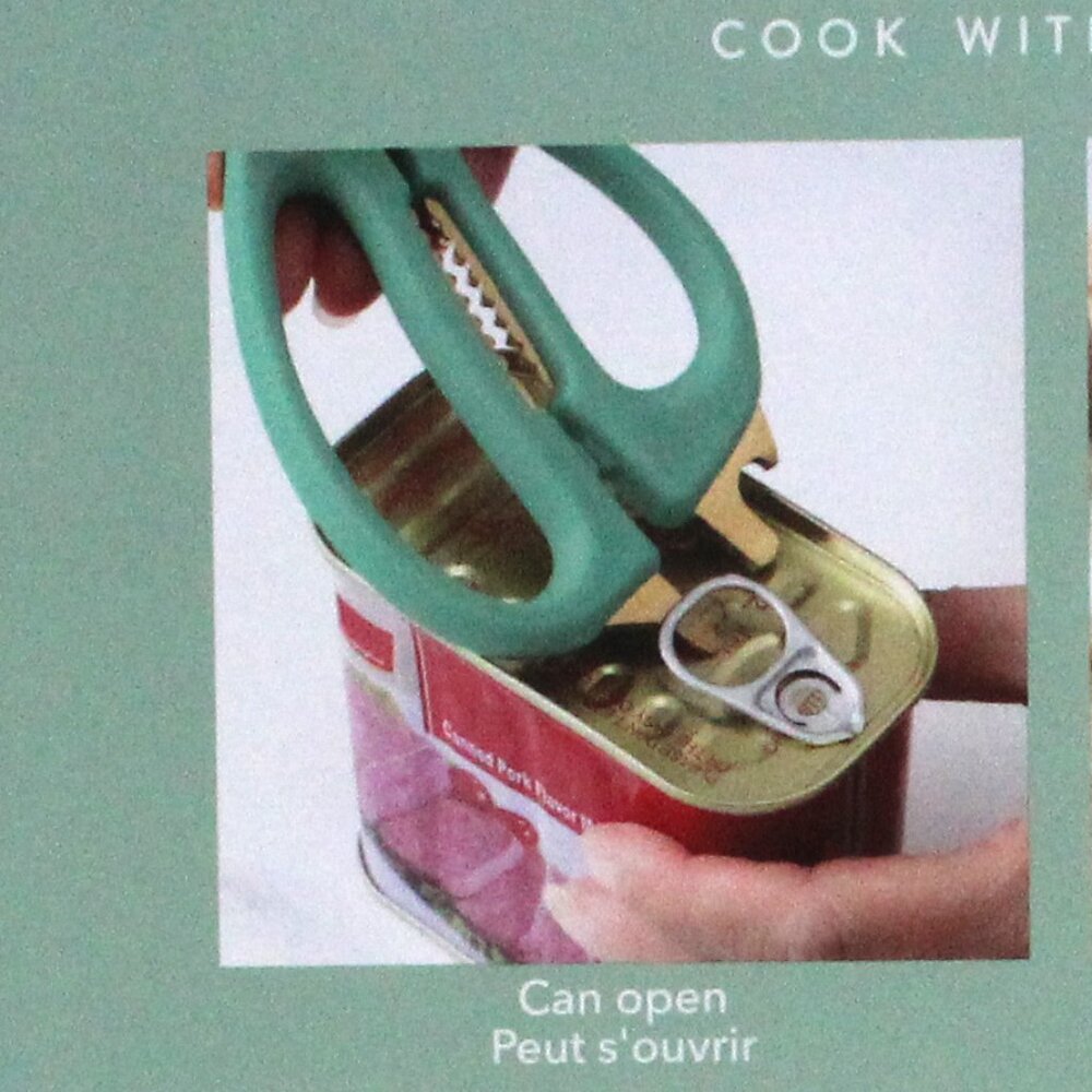 NWT Cook With Color Versatile Kitchen Shears With Blade Cover 6 Tools In 1 - Picture 3 of 10